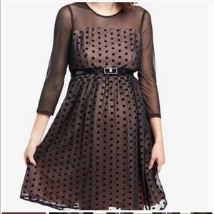 Motherhood Maternity Black Polka Dot Asymmetrical Dress